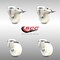 Service Caster 3 Inch 316SS Nylon Wheel Swivel Bolt Hole Caster Set with 2 Lock Brake SCC SCC-SS316BHTTL20S314-NYS-2-S-2 - alternate 3